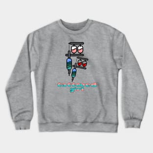 Tattoo machine icon with text Crewneck Sweatshirt